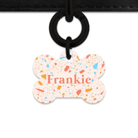 Bailey And Bone Pet Tag Bone / Black Summer Terrazzo Pet Tag