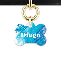Bailey And Bone Pet Tag Bone / Gold Abstract Crayon Pet Tag