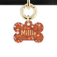 Bailey And Bone Pet Tag Bone / Gold Abstract Organic Shapes Pet Tag