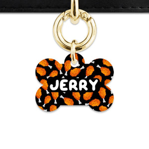 Bailey And Bone Pet Tag Bone / Gold Chicken Drumsticks Pet Tag