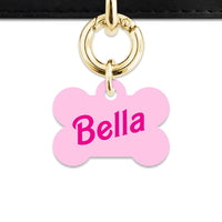Bailey And Bone Pet Tag Bone / Gold Light Pink Barbie Pet Tag