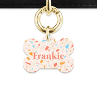 Bailey And Bone Pet Tag Bone / Gold Summer Terrazzo Pet Tag