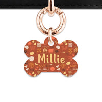 Bailey And Bone Pet Tag Bone / Rose Gold Abstract Organic Shapes Pet Tag