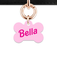 Bailey And Bone Pet Tag Bone / Rose Gold Light Pink Barbie Pet Tag