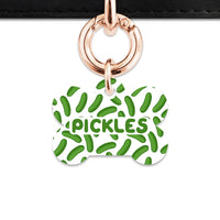 Bailey And Bone Pet Tag Bone / Rose Gold Pickles Pattern Pet Tag