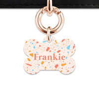 Bailey And Bone Pet Tag Bone / Rose Gold Summer Terrazzo Pet Tag