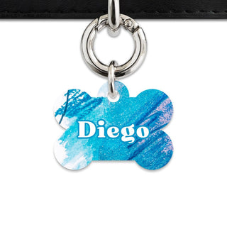 Bailey And Bone Pet Tag Bone / Silver Abstract Crayon Pet Tag