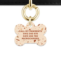 Bailey And Bone Pet Tag Brown And Beige Terrazzo Pet Tag