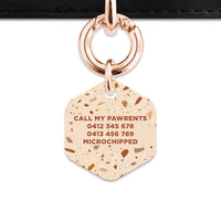 Bailey And Bone Pet Tag Brown And Beige Terrazzo Pet Tag