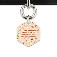 Bailey And Bone Pet Tag Brown And Beige Terrazzo Pet Tag