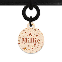 Bailey And Bone Pet Tag Brown And Beige Terrazzo Pet Tag