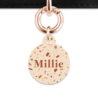 Bailey And Bone Pet Tag Brown And Beige Terrazzo Pet Tag