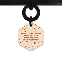 Bailey And Bone Pet Tag Brown And Beige Terrazzo Pet Tag