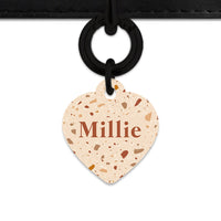 Bailey And Bone Pet Tag Brown And Beige Terrazzo Pet Tag