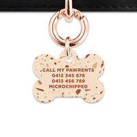 Bailey And Bone Pet Tag Brown And Beige Terrazzo Pet Tag