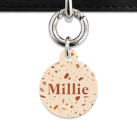 Bailey And Bone Pet Tag Brown And Beige Terrazzo Pet Tag