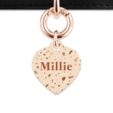 Bailey And Bone Pet Tag Brown And Beige Terrazzo Pet Tag