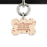 Bailey And Bone Pet Tag Brown And Beige Terrazzo Pet Tag