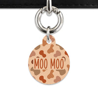 Bailey And Bone Pet Tag Brown Cow Print Pet Tag
