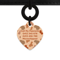 Bailey And Bone Pet Tag Brown Cow Print Pet Tag