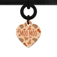 Bailey And Bone Pet Tag Brown Cow Print Pet Tag