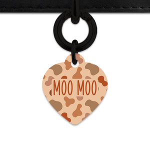 Bailey And Bone Pet Tag Brown Cow Print Pet Tag