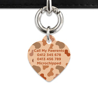 Bailey And Bone Pet Tag Brown Cow Print Pet Tag