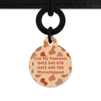 Bailey And Bone Pet Tag Brown Cow Print Pet Tag