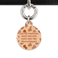 Bailey And Bone Pet Tag Brown Cow Print Pet Tag