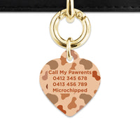 Bailey And Bone Pet Tag Brown Cow Print Pet Tag