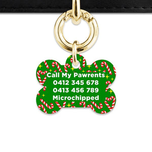 Bailey And Bone Pet Tag Candy Canes Pet Tag