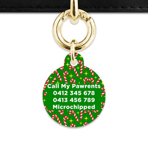 Bailey And Bone Pet Tag Candy Canes Pet Tag