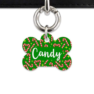 Bailey And Bone Pet Tag Candy Canes Pet Tag