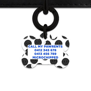 Bailey And Bone Pet Tag Choc Cookie Pattern Pet Tag