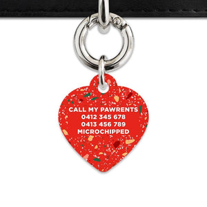 Bailey And Bone Pet Tag Christmas Terrazzo Pet Tag