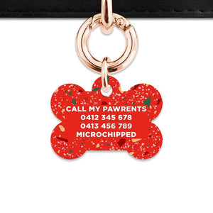 Bailey And Bone Pet Tag Christmas Terrazzo Pet Tag