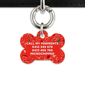 Bailey And Bone Pet Tag Christmas Terrazzo Pet Tag