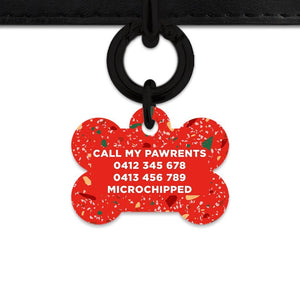 Bailey And Bone Pet Tag Christmas Terrazzo Pet Tag
