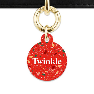 Bailey And Bone Pet Tag Christmas Terrazzo Pet Tag