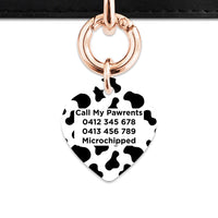 Bailey And Bone Pet Tag Classic Cow Print Pet Tag