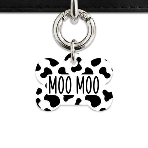 Bailey And Bone Pet Tag Classic Cow Print Pet Tag