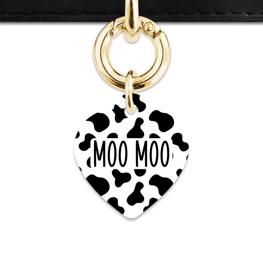 Bailey And Bone Pet Tag Classic Cow Print Pet Tag