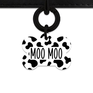 Bailey And Bone Pet Tag Classic Cow Print Pet Tag