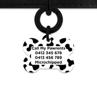 Bailey And Bone Pet Tag Classic Cow Print Pet Tag