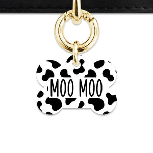 Bailey And Bone Pet Tag Classic Cow Print Pet Tag