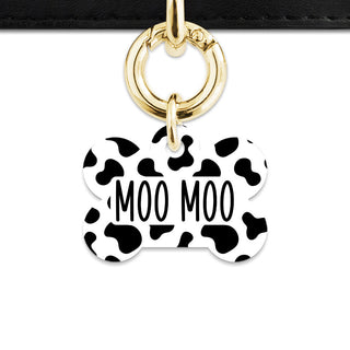 Bailey And Bone Pet Tag Classic Cow Print Pet Tag