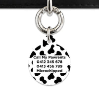 Bailey And Bone Pet Tag Classic Cow Print Pet Tag