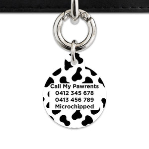 Bailey And Bone Pet Tag Classic Cow Print Pet Tag