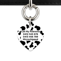 Bailey And Bone Pet Tag Classic Cow Print Pet Tag