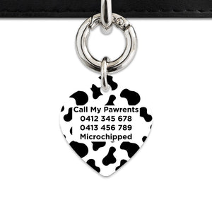 Bailey And Bone Pet Tag Classic Cow Print Pet Tag